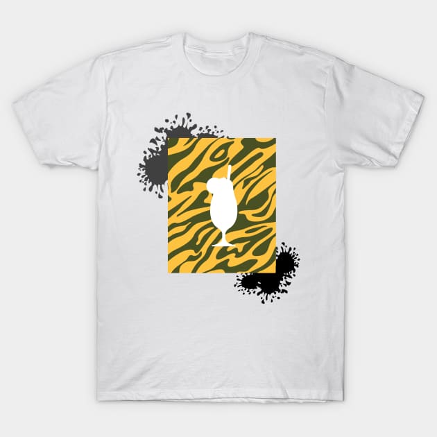 Pina Colada Zebra Print T-Shirt by Digital Canvas Ltd